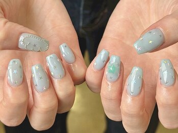 パステルブルーネイル♪
