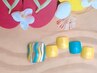 【フット】定額親指アート＋美爪を育てる甘皮ケア＆フットバス