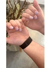 プルメリアドット(Plumeria.)/紫グラデーションネイル