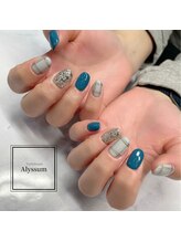アリッサム(Alyssum)/チェックネイル