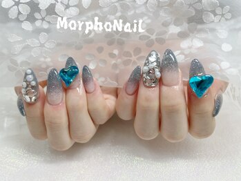 モルフォネイル(Morpho nail)/#4本アートネイル