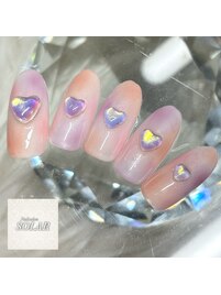 タイダイ★ハートネイル