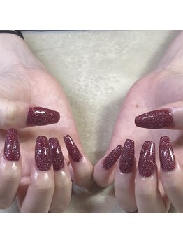 アール 海老名店(R)の写真/《チップ長さだし》ワンカラーorラメグラ+パーツ2個付き¥7700/持ち込み¥12900～◆ニュアンス韓国アート豊富