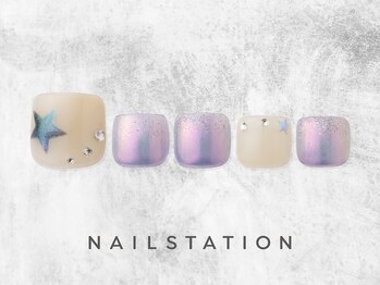 ネイルステーション ルミネ新宿1店(NAIL STATION)/夏の夜空ネイル/パラジェル