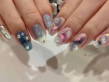 アイネイルズ 渋谷店(I nails)/【Sumika.t】ブルーニュアンス