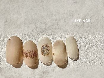 ルークネイル 恵比寿店(LUKE NAIL)/くすみベージュニュアンス　冬春