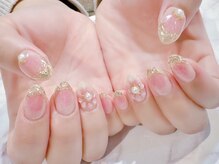ラルネイル 大宮(Lull. nail)/＃ガラスフレンチ＃チークネイル