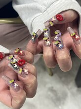 スピカ ネイルサロン アンド スクール(Spica nailsalon&school)/ロングスカルプ☆パーツ盛り