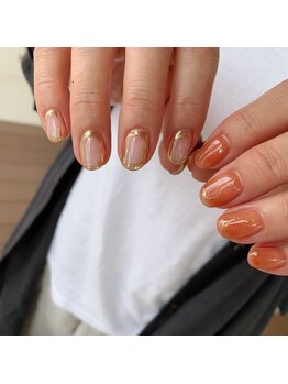 ヴィヴィアンビューティ ネイルアンドアイ Viviean Beauty Nail & Eye/アシメネイル/囲みミラーネイル