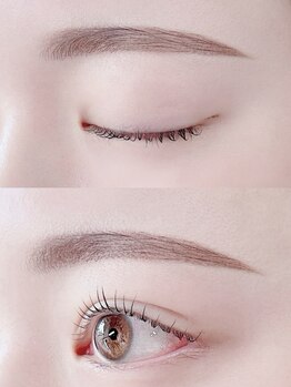 サロン ミワ(salon MIWA)の写真/ブラシでとかすだけで眉毛が自由自在に操れる次世代アイブロウ☆ふさっと抜け感のあるナチュラル眉毛に♪