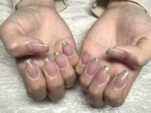 ジュリネイル(JULIE NAIL)/オーロラガラスフレンチ