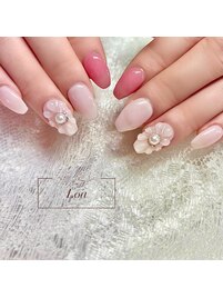 ぷっくりフラワーネイル