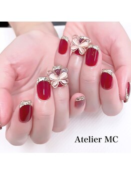 アトリエ エムシー 新富町(Atelier MC)/ガラスフレンチ+追加パーツ