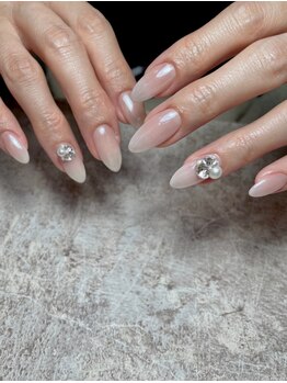 アイラッシュアンドネイル マークス 草加店(MAK's)の写真/【初回オフ無料】パラジェルベース使用♪うる艶ワンポイント/ カラーグラデーション/フレンチ/オーロラなど