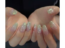 グレイス ネイル(Grace nail)の雰囲気（ピンクの緑）