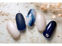 ネイルクローネ(nail crone)/ネイビーニュアンスネイル