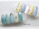 春ネイル、ぷっくり花8500，7500
