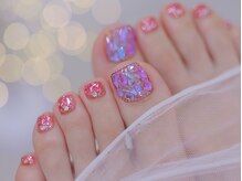 幻之花ネイル/¥9380 フットネイル　ワンホ
