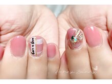 ハニーバニー(HoneyBunny)/チェックとビジューリボン