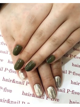 ヘアアンドネイル ピーファイブ(P-five)/アシンメトリーネイル♪