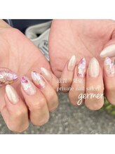 ジェルメ(germer)/スカルプで！手描きフラワー♪