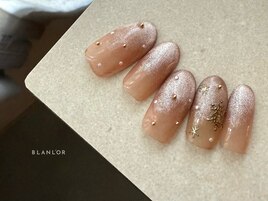 結晶×ベージュピンク