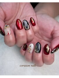 HAND☆120分コース☆正月ネイル