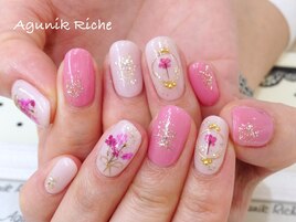 【押し花ネイル】