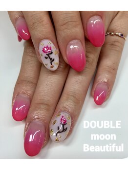 ダブルムーンビューティフル(DOUBLEmoonBeautiful)/春♪小花ジェルネイル