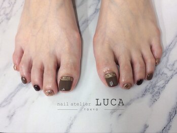 ネイルアトリエルカ(nail atelier LUCA)/W-264 シンプルブラウンフット