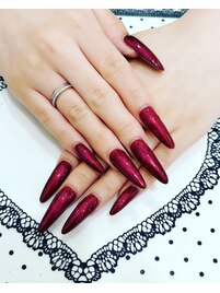 ワンカラー/赤/ラメ