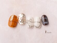 アイネイルズ 横浜EAST店(I-nails)/落書きわんちゃんネイル