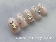 ハニービービー(Honey Bee Bee)/きらきらクリスマスネイル