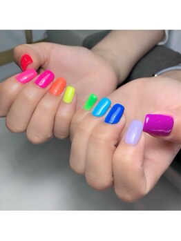 ミント(Mint.)/ネオンカラー◇ジェルネイル
