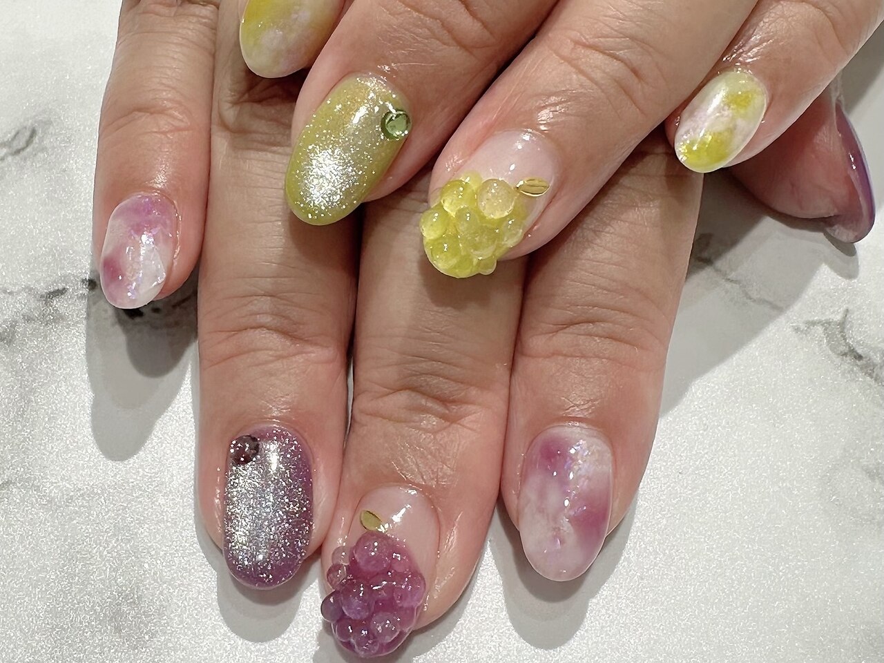 ネイルチップオーダー ヒョウ柄 ギャル 姫 サブカル y2k パンク 地雷