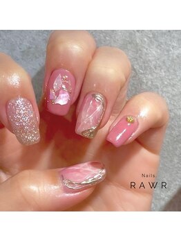 ネイルズロアー(Nails.RAWR)/大理石風ネイル