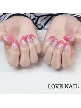 ラブネイル(LOVE NAIL)/ナナメフレンチネイル