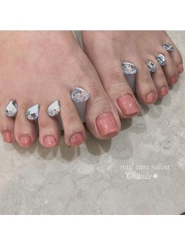 美爪ワンカラーフットネイル