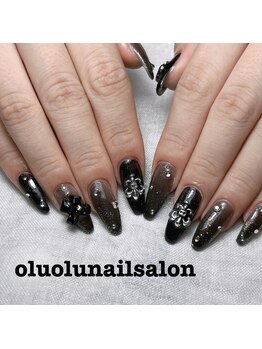 オルオル(OluOlu)/y2kクロムパーツ風ネイル