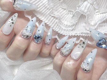 モカ 心斎橋(moca by Lee)/【Aina】水色ネイル