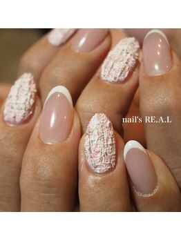 ネイルズリアル 倉敷(nail's RE.A.L)/ツイードネイル