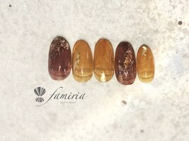 クリア×ブラウン