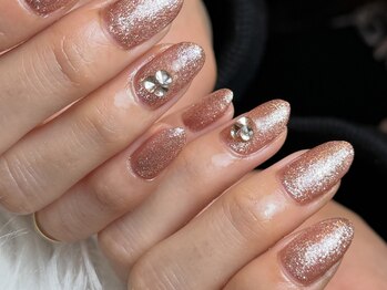 ピンクラメワンカラー