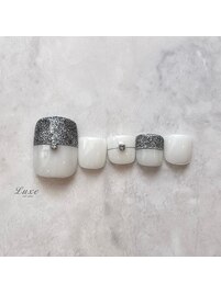 フットネイル　バイカラー