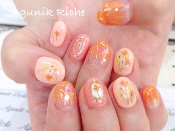 アグニークリッシェ(Agunik Riche)/【押し花ネイル】