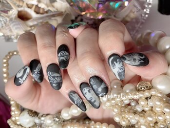 ブラック 絵画ピカソ ゲルニカ Pg シンデレラネイル 栄店 Cinderella Nail のフォトギャラリー ホットペッパービューティー