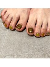 苑琳爪工(erin nail)/額縁フットネイル