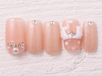 ネイルメゾン 渋谷店(NAIL MAISON)/韓国羽ドット星キラキラ￥6980