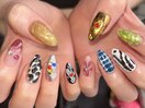 カラフル個性派ネイル