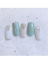 ネイルアンドまつげ リュフェール 五反田(Nail Lufaire)/グリーンニュアンスミラー